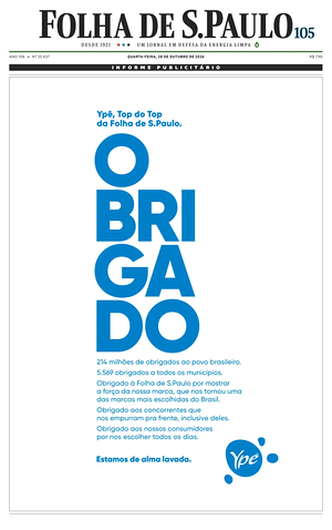 Prima pagina Folha de S.Paulo di oggi - Quotidiano estero