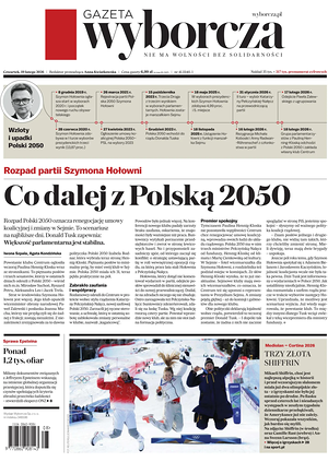 Prima pagina Gazeta Wyborcza di oggi - Quotidiano estero