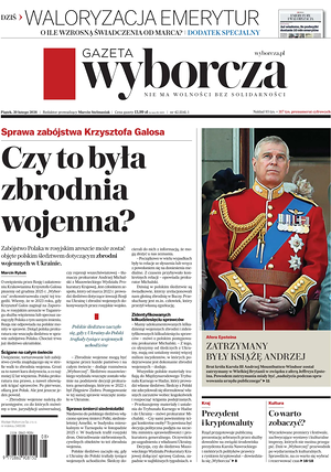 Prima pagina Gazeta Wyborcza di oggi - Quotidiano estero