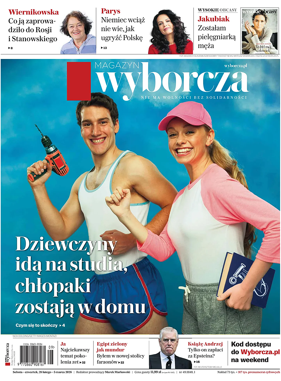 Prima pagina Gazeta Wyborcza di oggi - Edicola 28 Febbraio 2026