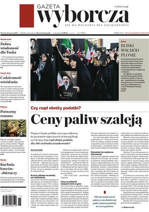 Prima pagina Gazeta Wyborcza di oggi - Quotidiano estero