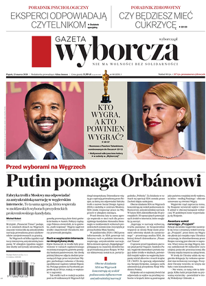 Prima pagina Gazeta Wyborcza di oggi - Quotidiano estero