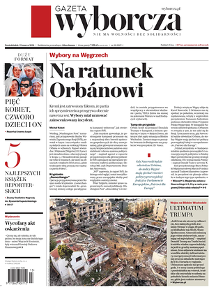 Prima pagina Gazeta Wyborcza di oggi - Quotidiano estero