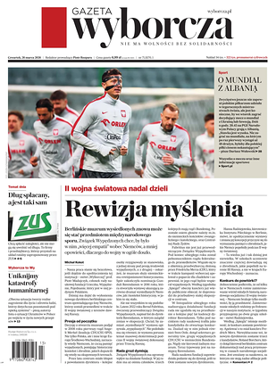 Prima pagina Gazeta Wyborcza di oggi - Quotidiano estero