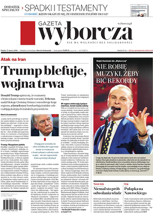 Prima pagina Gazeta Wyborcza di oggi - Quotidiano estero