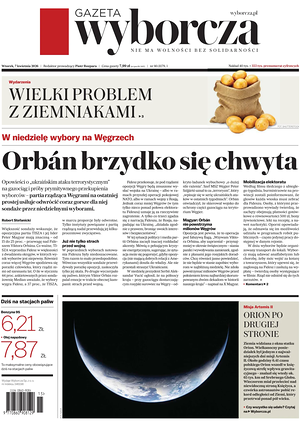 Prima pagina Gazeta Wyborcza di oggi - Quotidiano estero