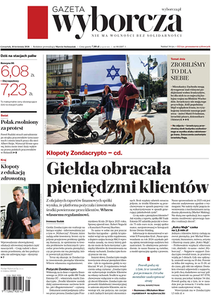 Prima pagina Gazeta Wyborcza di oggi - Quotidiano estero