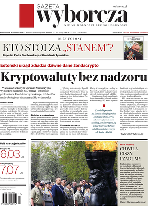 Prima pagina Gazeta Wyborcza di oggi - Quotidiano estero