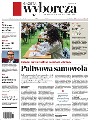 Prima pagina Gazeta Wyborcza di oggi - Quotidiano estero