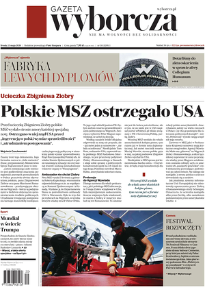 Prima pagina Gazeta Wyborcza di oggi - Quotidiano estero