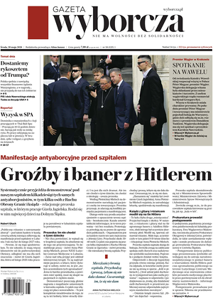 Prima pagina Gazeta Wyborcza di oggi - Quotidiano estero