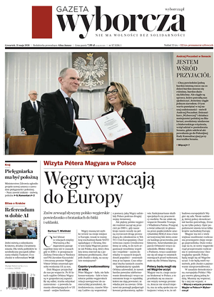 Prima pagina Gazeta Wyborcza di oggi - Quotidiano estero