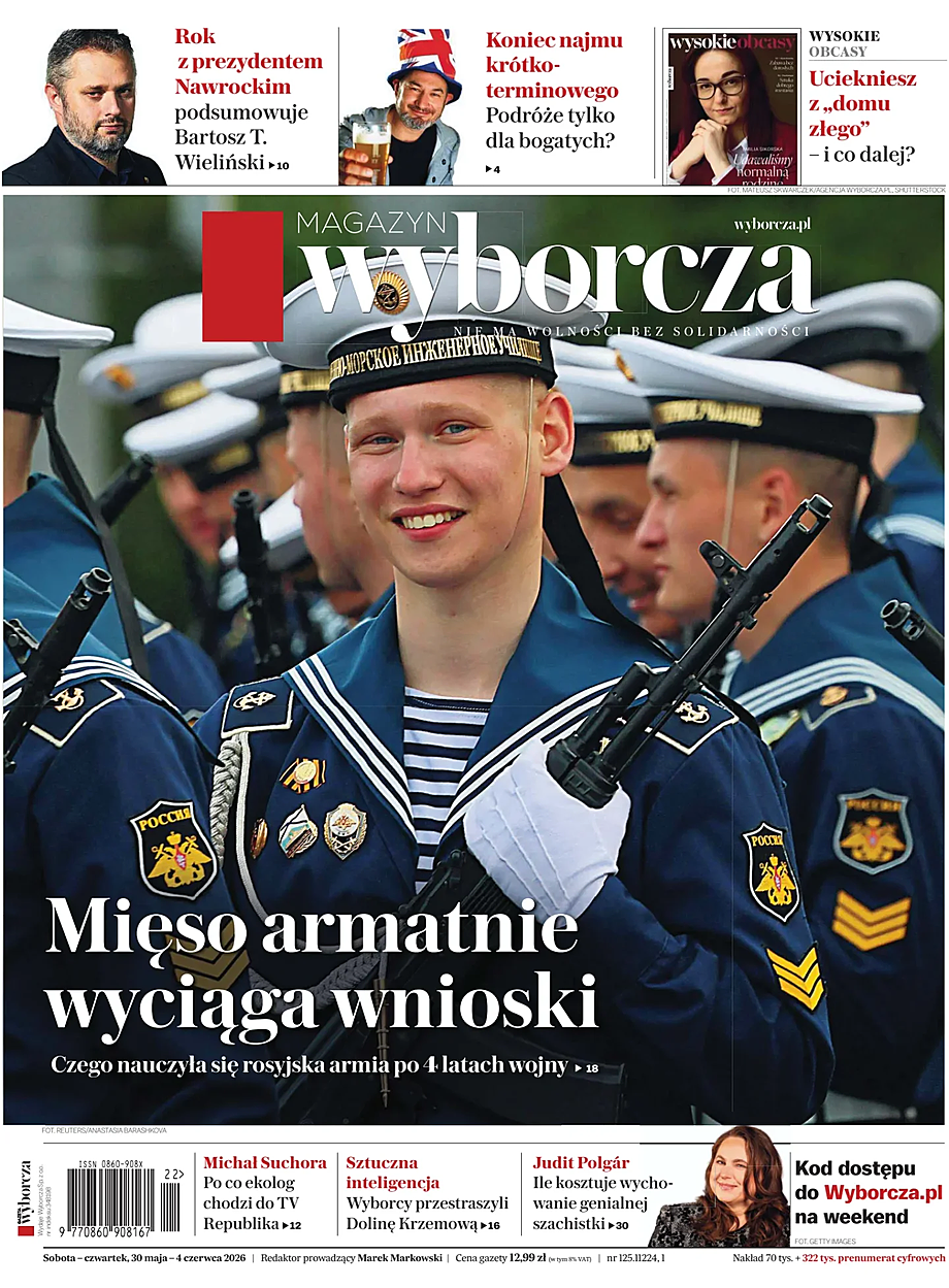 Prima pagina Gazeta Wyborcza di oggi - Edicola 30 Maggio 2026