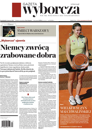 Prima pagina Gazeta Wyborcza di oggi - Quotidiano estero