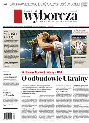 Prima pagina Gazeta Wyborcza di oggi - Quotidiano estero