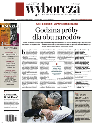 Prima pagina Gazeta Wyborcza di oggi - Quotidiano estero