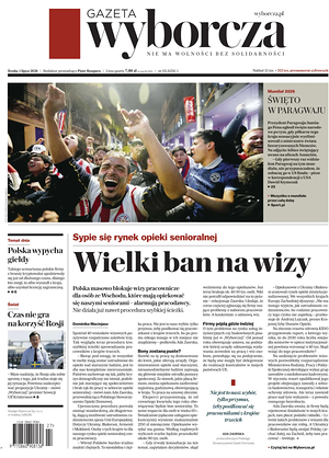 Prima pagina Gazeta Wyborcza di oggi - Quotidiano estero