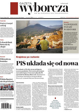 Prima pagina Gazeta Wyborcza di oggi - Quotidiano estero