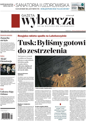 Prima pagina Gazeta Wyborcza di oggi - Quotidiano estero