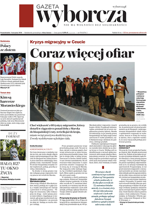 Prima pagina Gazeta Wyborcza di oggi - Quotidiano estero