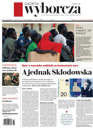 Prima pagina Gazeta Wyborcza di oggi - Quotidiano estero