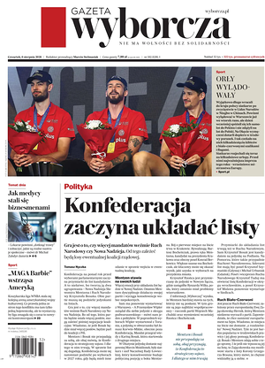 Prima pagina Gazeta Wyborcza di oggi - Quotidiano estero
