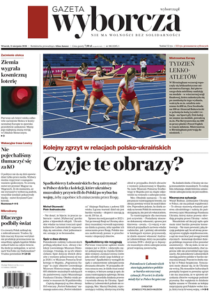 Prima pagina Gazeta Wyborcza di oggi - Quotidiano estero