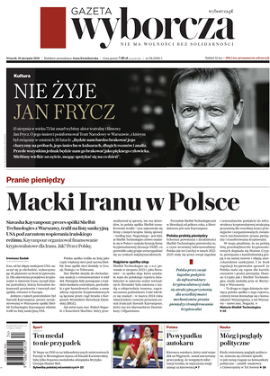 Prima pagina Gazeta Wyborcza di oggi - Quotidiano estero