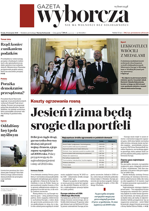 Prima pagina Gazeta Wyborcza di oggi - Quotidiano estero