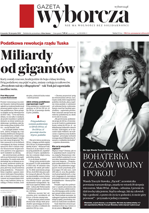 Prima pagina Gazeta Wyborcza di oggi - Quotidiano estero