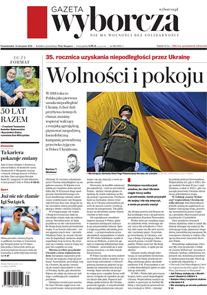 Prima pagina Gazeta Wyborcza di oggi - Quotidiano estero