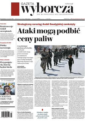 Prima pagina Gazeta Wyborcza di oggi - Quotidiano estero