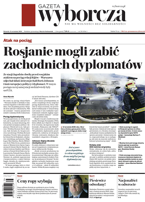 Prima pagina Gazeta Wyborcza di oggi - Quotidiano estero