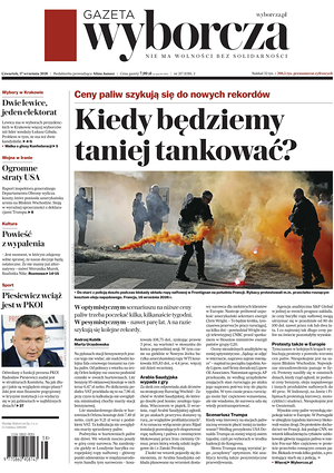 Prima pagina Gazeta Wyborcza di oggi - Quotidiano estero