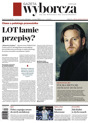 Prima pagina Gazeta Wyborcza di oggi - Quotidiano estero