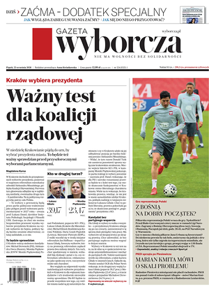Prima pagina Gazeta Wyborcza di oggi - Quotidiano estero