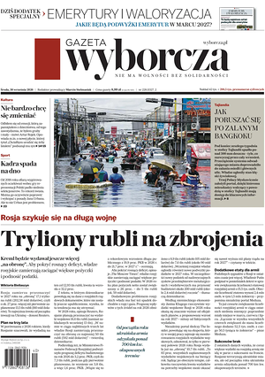 Prima pagina Gazeta Wyborcza di oggi - Quotidiano estero