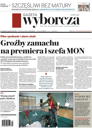 Prima pagina Gazeta Wyborcza di oggi - Quotidiano estero