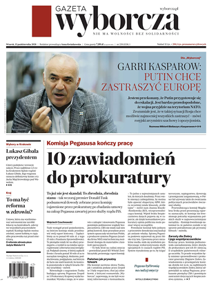 Prima pagina Gazeta Wyborcza di oggi - Quotidiano estero