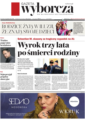 Prima pagina Gazeta Wyborcza di oggi - Quotidiano estero