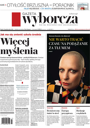 Prima pagina Gazeta Wyborcza di oggi - Quotidiano estero