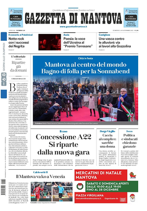 Prima pagina Gazzetta di Mantova di oggi - Quotidiano regionale