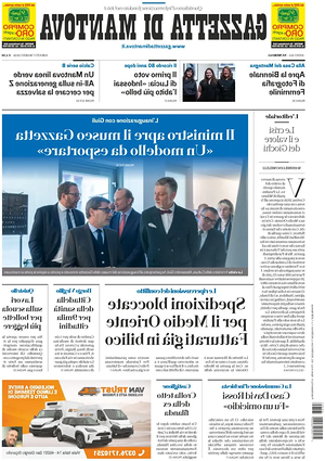 Prima pagina Gazzetta di Mantova di oggi - Quotidiano regionale
