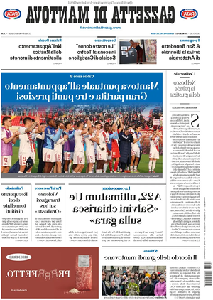 Prima pagina Gazzetta di Mantova di oggi - Quotidiano regionale