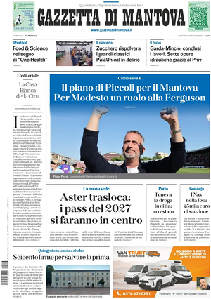 Prima pagina Gazzetta di Mantova di oggi - Quotidiano regionale