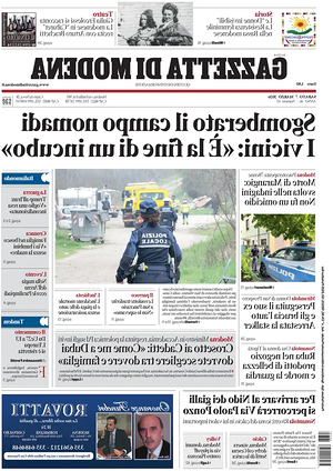 Prima pagina Gazzetta di Modena di oggi - Quotidiano regionale