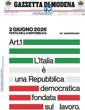 Prima pagina Gazzetta di Modena di oggi - Quotidiano regionale
