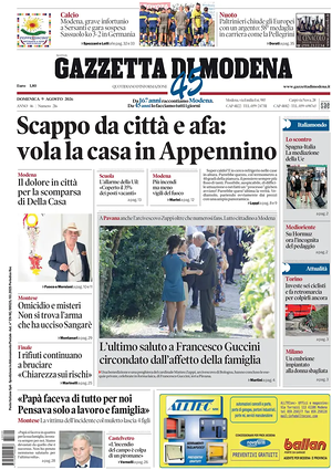 Prima pagina Gazzetta di Modena di oggi - Quotidiano regionale
