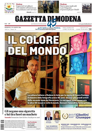 Prima pagina Gazzetta di Modena di oggi - Quotidiano regionale