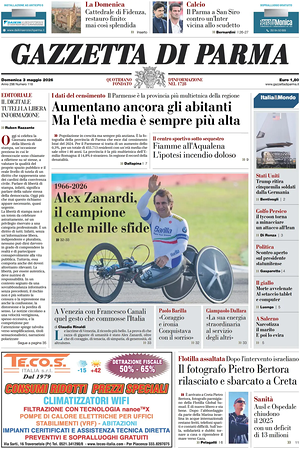Prima pagina Gazzetta di Parma di oggi - Quotidiano regionale